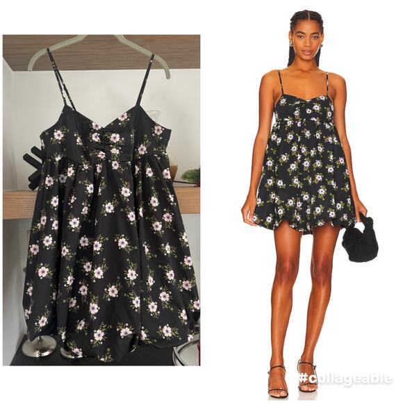 Free People In A Bubble Mini Dress in Black - Picture 1 of 7